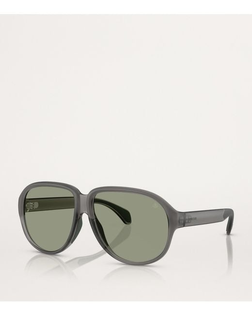 Moncler Green Injected Halcyonne Me8001 Sunglasses