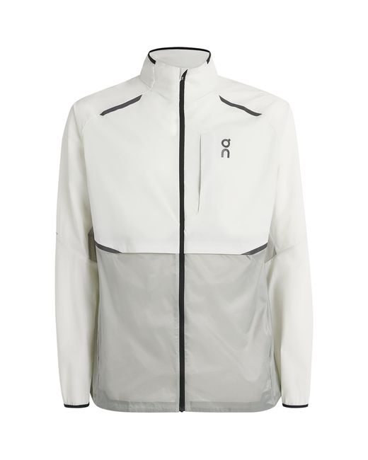 On Shoes Gray Windproof Weather Jacket for men