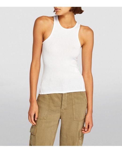 Rag & Bone White The Essential Rib Tank Top