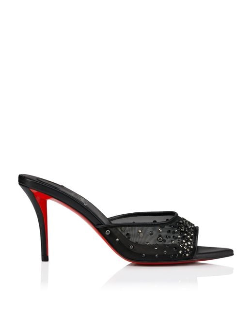 Christian Louboutin Black Miss Z Embellished Mules 80