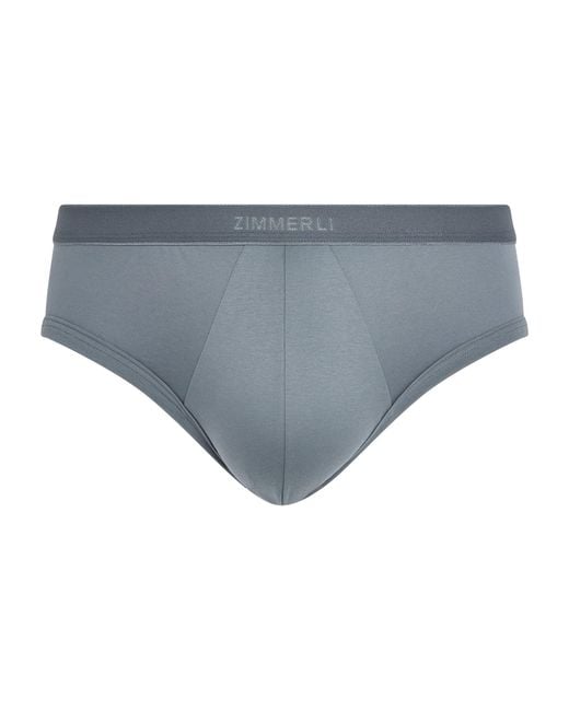 Zimmerli of Switzerland Gray Sea Island Cotton Briefs for men