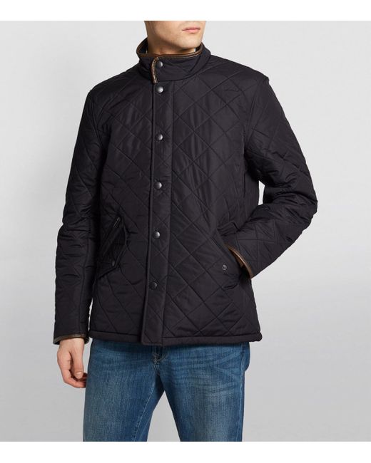 Barbour Blue Quilted Powell Jacket for men