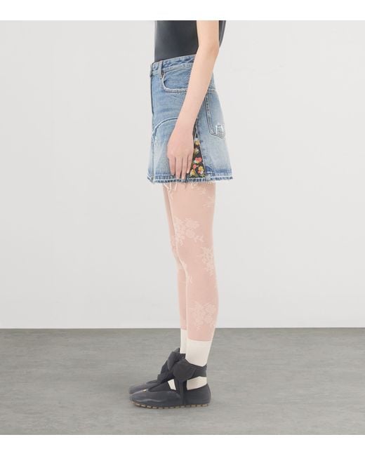 Valentino Blue Denim Mini Skirt