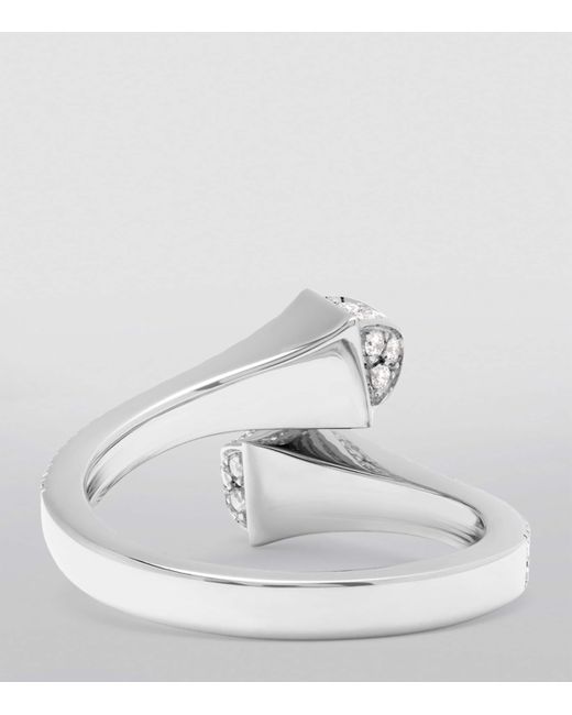 Marli New York White And Diamond Cleo Ring