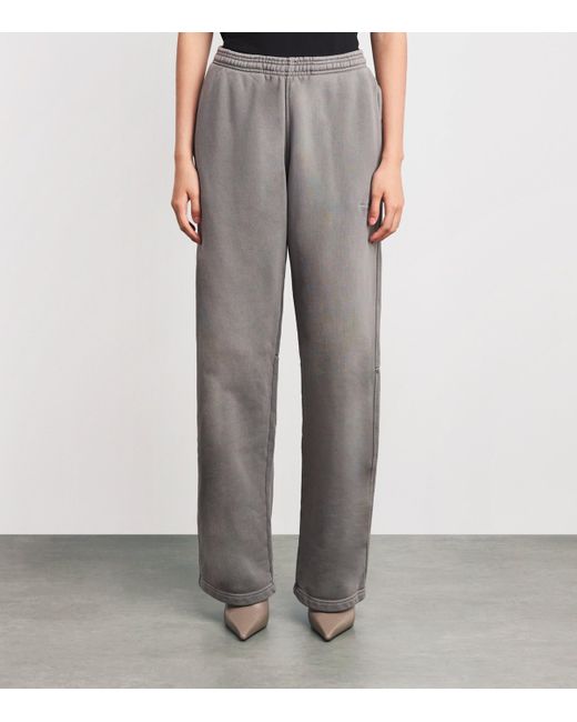Alexander Wang Gray Cotton Articulated-Leg Sweatpants