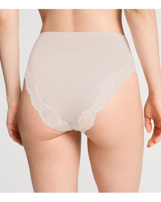 Hanro Pink Lace-Trim Dana Briefs