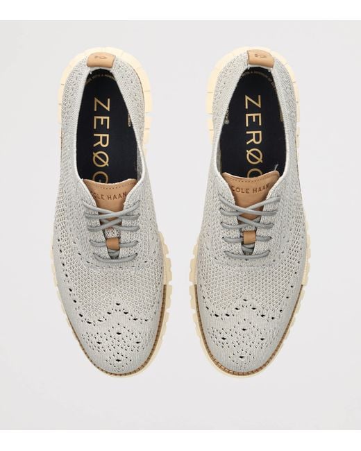 Cole Haan White Zerøgrand Stitchlite Oxford Shoes for men