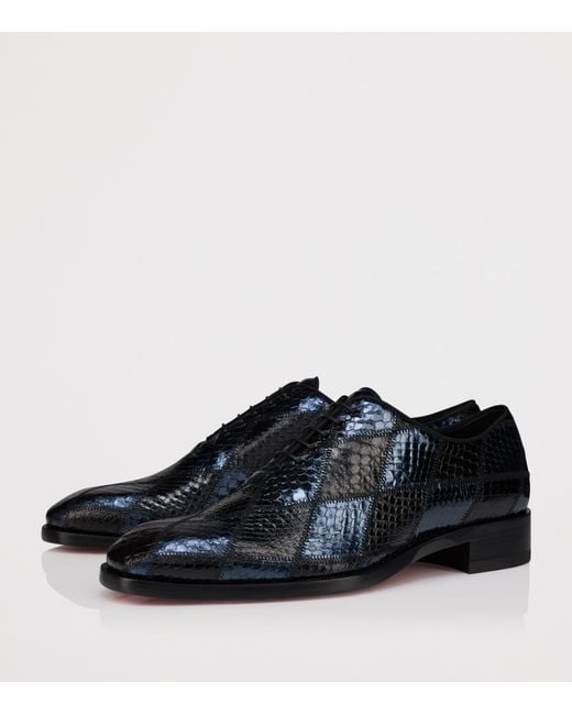 Christian Louboutin Black Corteo Leather Oxford Shoes for men