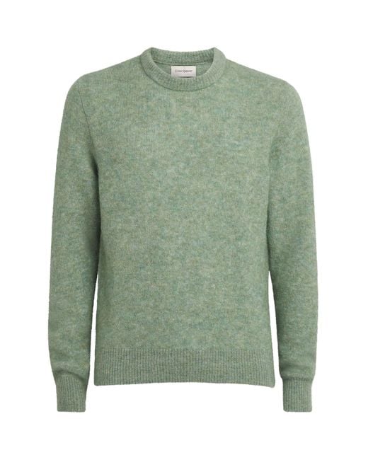 Oliver Spencer Green Wool-Blend Blenheim Sweater for men