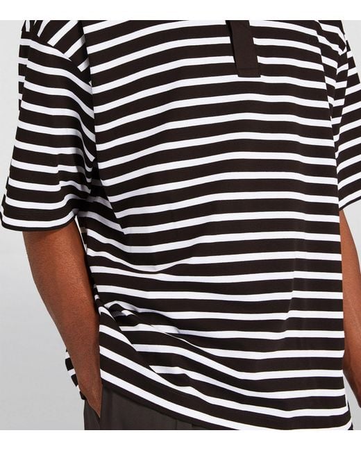 Juun.J Black Short-sleeve Polo Shirt for men