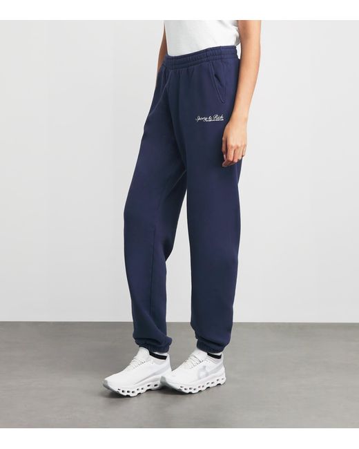 Sporty & Rich Blue Cotton Syracuse Sweatpants