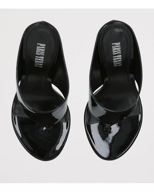 Paris Texas Black Patent Leather Lidia Sandals 105