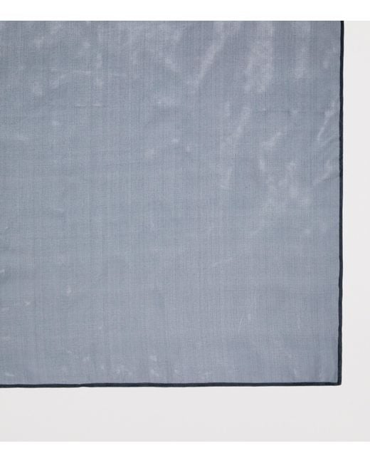 Max Mara Blue Silk Scarf