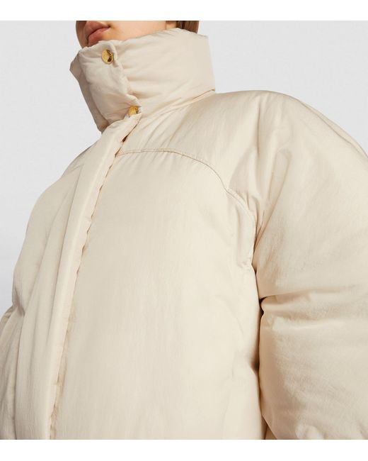 Jacquemus Natural Cropped Caraco Puffer Jacket