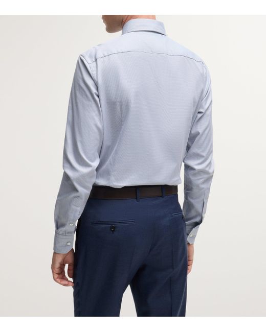 Boss Blue Organic Cotton Slim-Fit Shirt for men