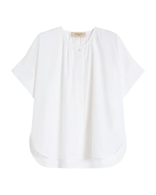 Weekend by Maxmara White Cotton Poplin Blouse