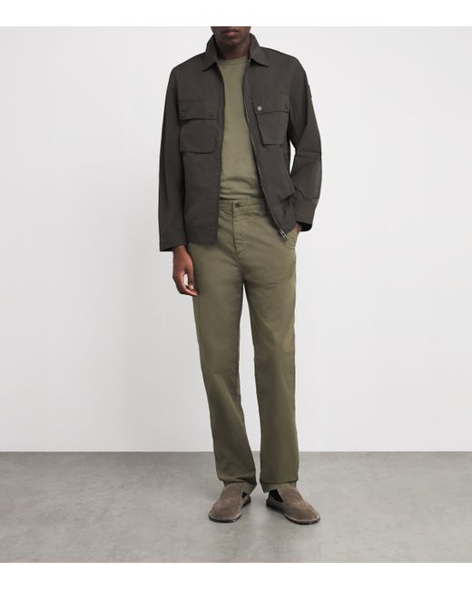Belstaff Green Cotton Rally Chino Trousers for men