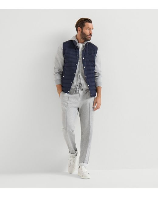 Brunello Cucinelli White Leather Lace-Up Sneakers for men