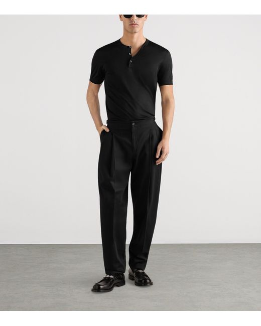 Dolce & Gabbana Black Wide-Leg Trousers for men