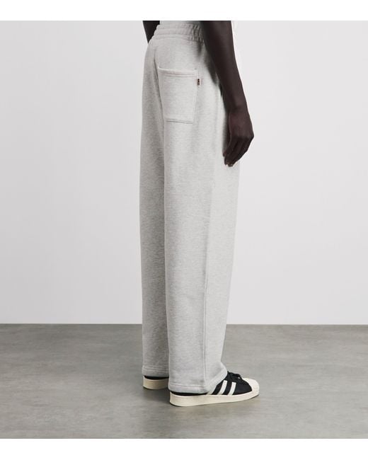 Cole Buxton Gray Cotton Uncuffed Sweatpants for men