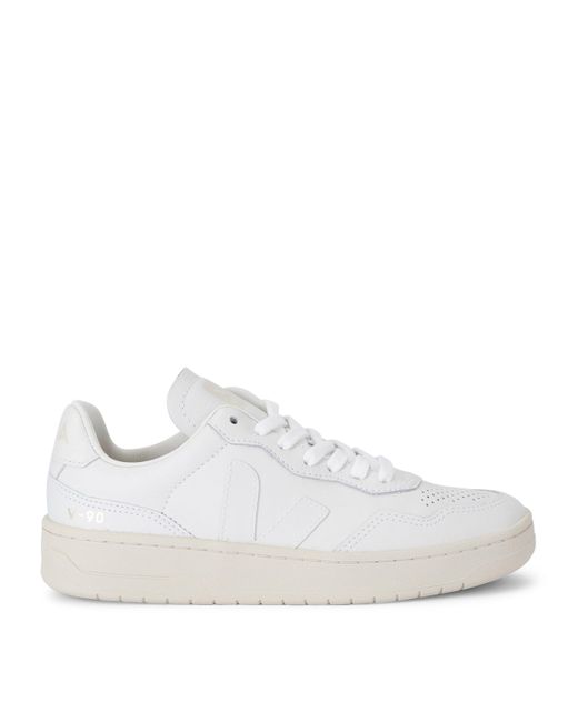 Veja White Leather V-90 Sneakers