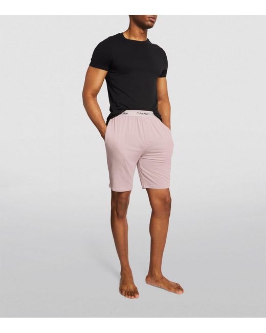 Calvin Klein Gray Modal Lounge Shorts for men