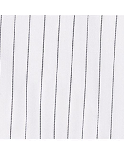 Isaia White Cotton-Silk Stripe Shirt for men