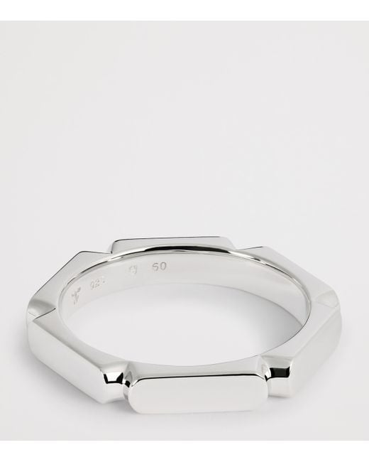 Tom Wood White Sterling Slim Umi Band Ring for men