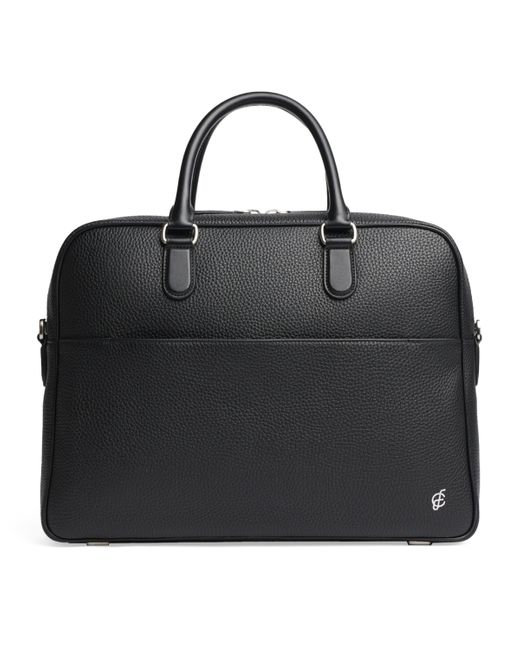 Carl Friedrik Black Leather Dunloe Briefcase for men