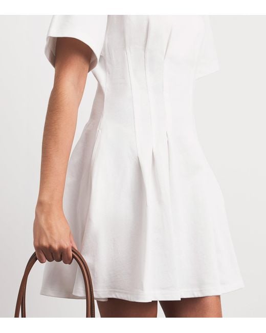 Polo Ralph Lauren White Cotton Shaped Mini T-Shirt Dress