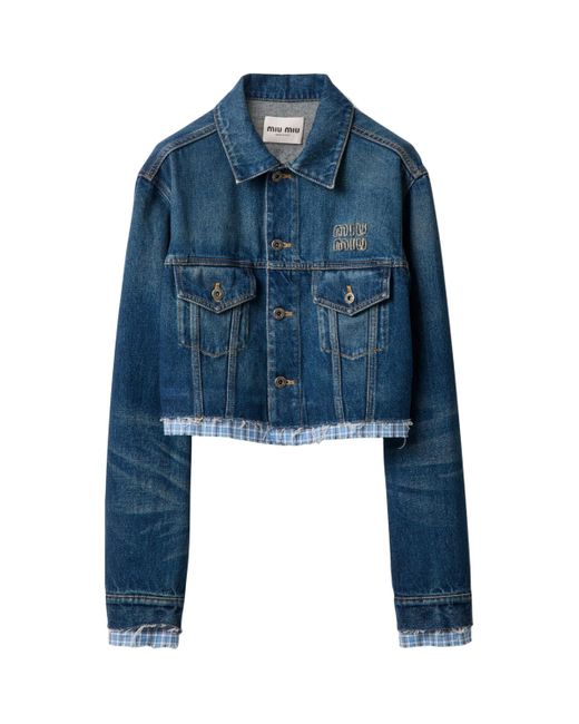 Miu Miu Blue Washed Denim Jacket