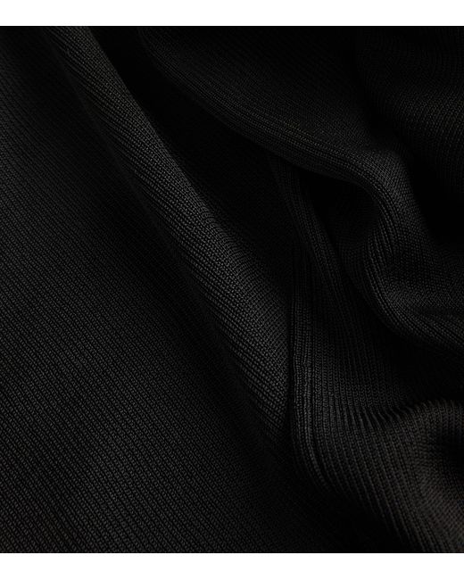 Nensi Dojaka Black Ribbed-knit Maxi Skirt