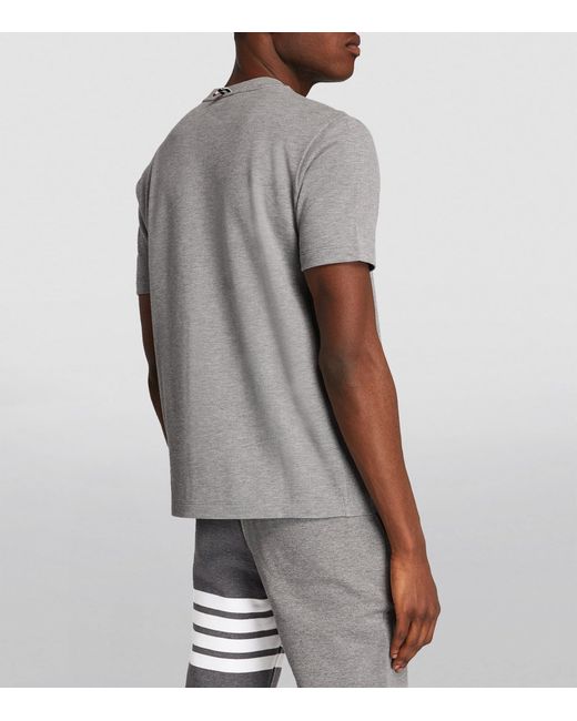 Thom Browne Gray 4-Bar Panel T-Shirt for men