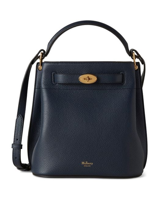 Mulberry Blue Leather Islington Bucket Bag