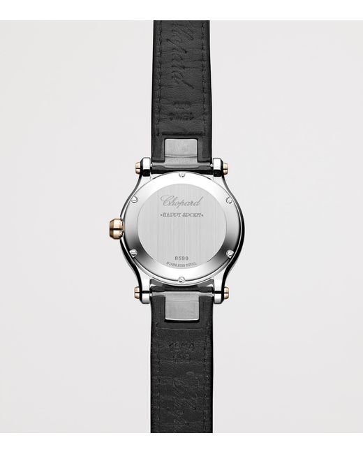 Chopard Black Stainless Steel, And Diamond Happy Sport Watch