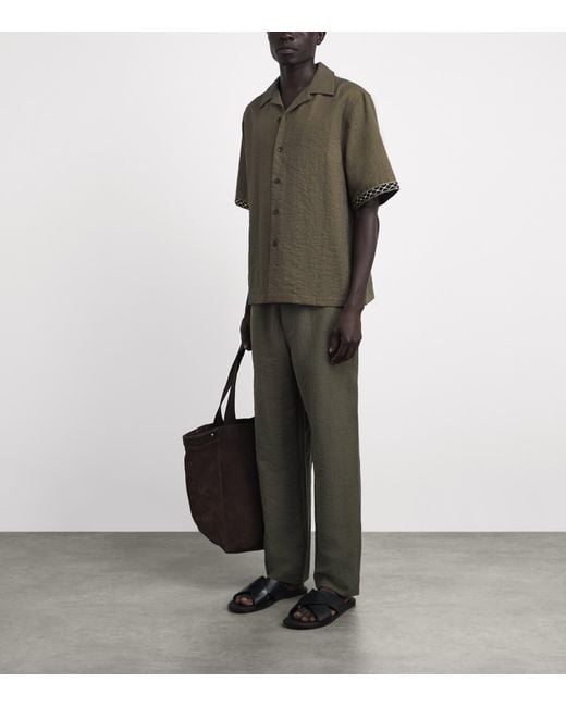 Commas Green Drawstring Resort Trousers for men