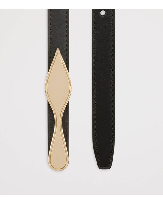 Christian Louboutin Black Bettina Leather Reversible Belt