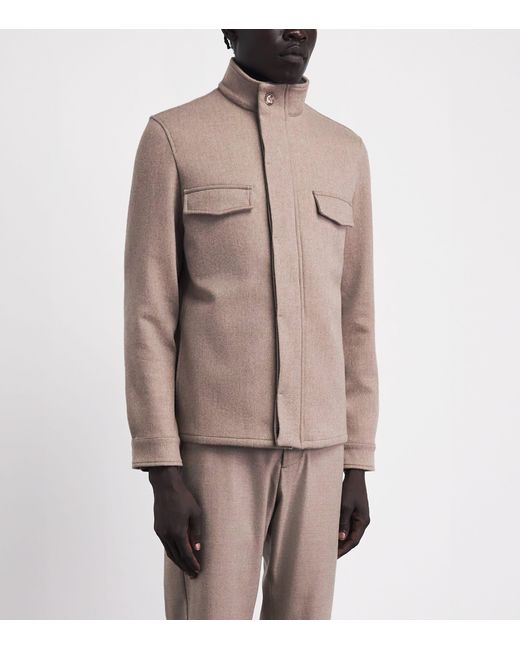 Marco Pescarolo Brown Stretch-Cashmere Titan Jacket for men