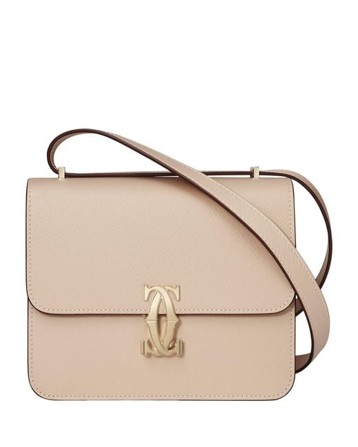 Cartier Natural Mini Leather C De Shoulder Bag