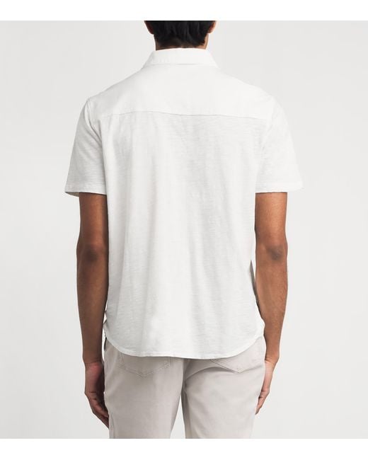 PAIGE White Cotton Carillo Polo Shirt for men