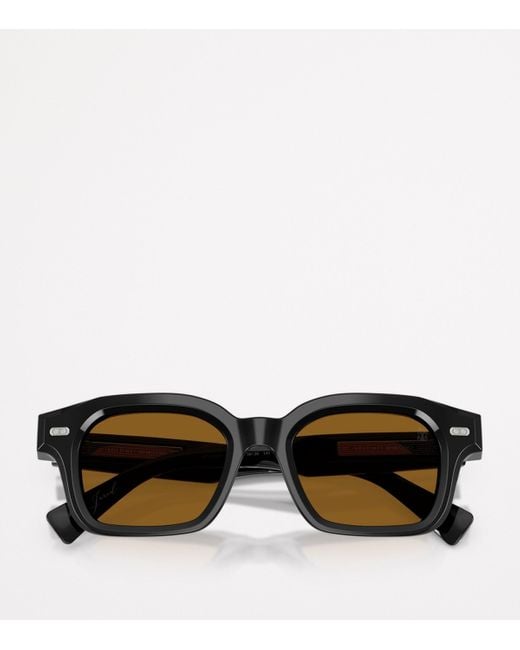 Brunello Cucinelli Brown Acetate Square Jared Sunglasses for men