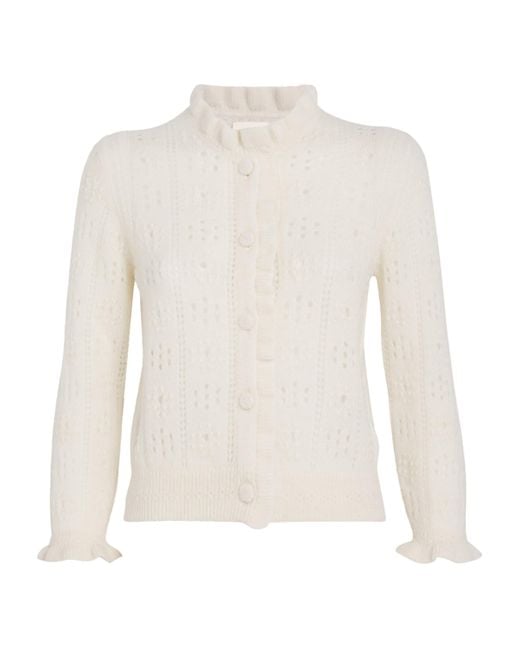 Doen White Alpaca-Blend Claudie Cardigan