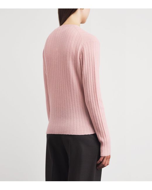 Johnstons Pink Cashmere V-Neck Cardigan