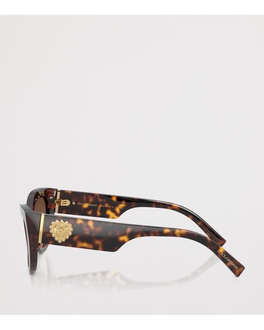Dolce & Gabbana Brown Tortoiseshell Cat-Eye Sunglasses