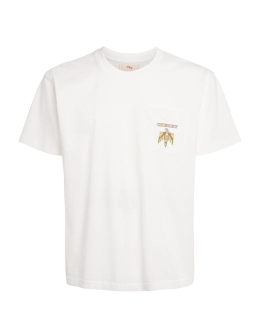 CHERRY LA White Cotton Mojave Desert Print T-Shirt for men