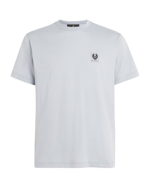 Belstaff White Cotton Logo T-Shirt for men