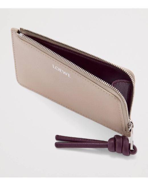 Loewe Brown Leather Knot Card Holder