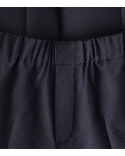 Sandro Blue Jersey Wide-Leg Trousers for men