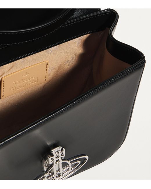 Vivienne Westwood Black Leather Linda Cross-Body Bag