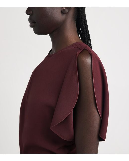 Victoria Beckham Purple Cady Bela Midi Dress